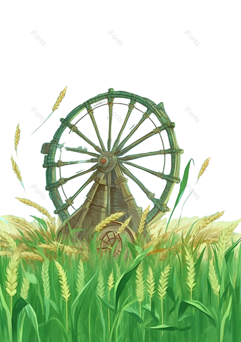 芒种图片,麦子元素,麦穗PNG,谷物免抠素材